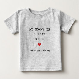 Camiseta De Bebé Sobriedad personalizado Cualquier año de honestida
