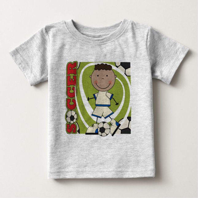 Camiseta De Bebé SOCCER - Niño afroamericano TShirts y regalos (Anverso)