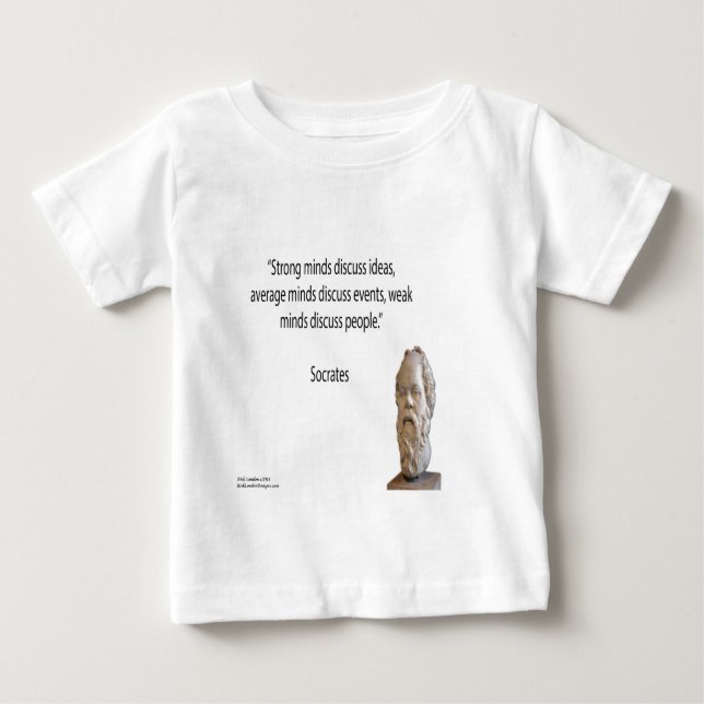 Camiseta De Bebé Sócrates & Frases de "Mentes" Famosas (Anverso)