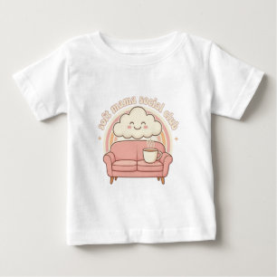Camiseta De Bebé Soft Mama Social Club Diseño Arcoíris M Cálida y