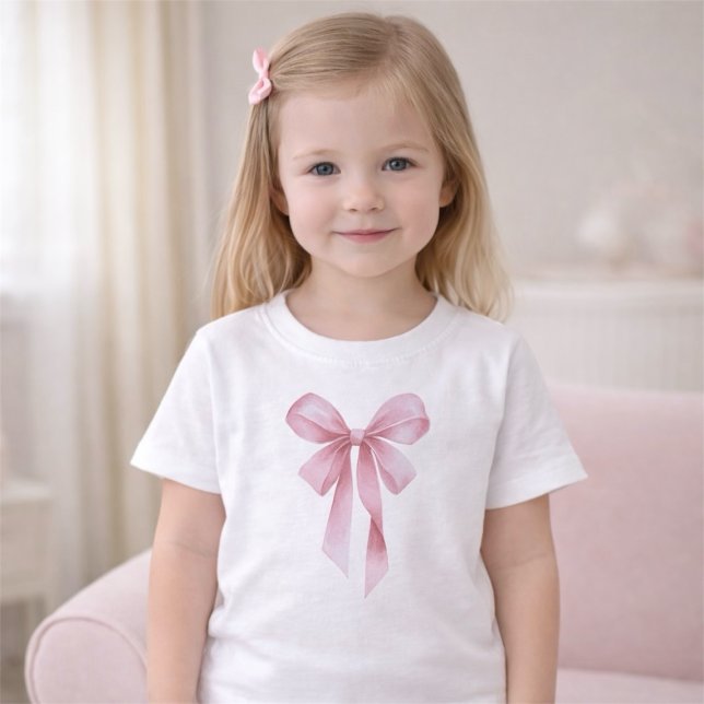 Camiseta De Bebé Soft Pink Bow Girl Baby Shower Party (Soft Pink Bow Girl Baby Shower Party Baby T-Shirt)