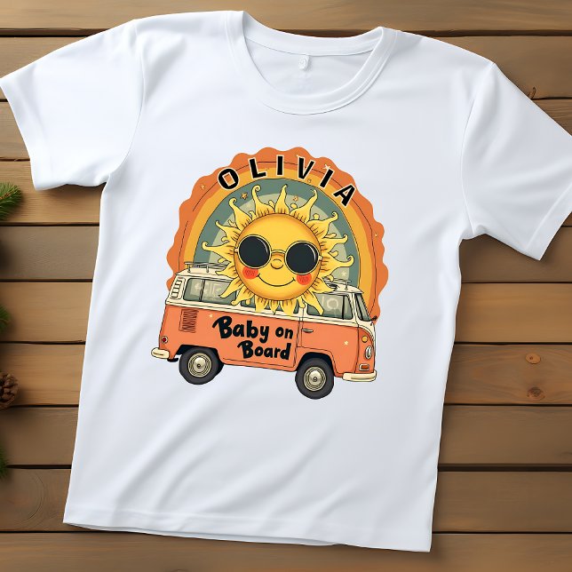 Camiseta De Bebé Sol de bebé sonriente retro genial (Subido por el creador)