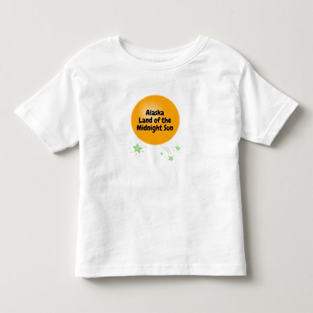 Camiseta De Bebé Sol de medianoche dorado de Alaska (Anverso)