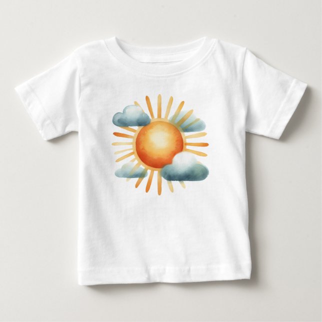 Camiseta De Bebé Sol dibujado (Anverso)