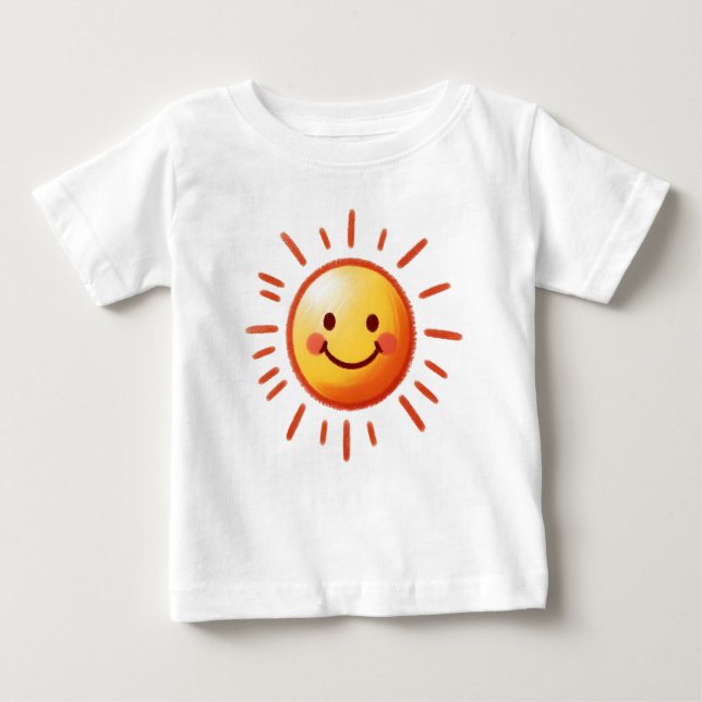 Camiseta De Bebé Sol dibujado (Anverso)