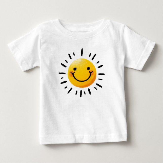 Camiseta De Bebé Sol dibujado (Anverso)