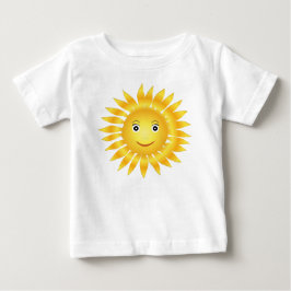 Camiseta De Bebé Sol feliz Emoji sonriente amarillo lindo soleado