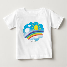 Camiseta De Bebé sol y arcoiris, imagen de dibujos animados, person