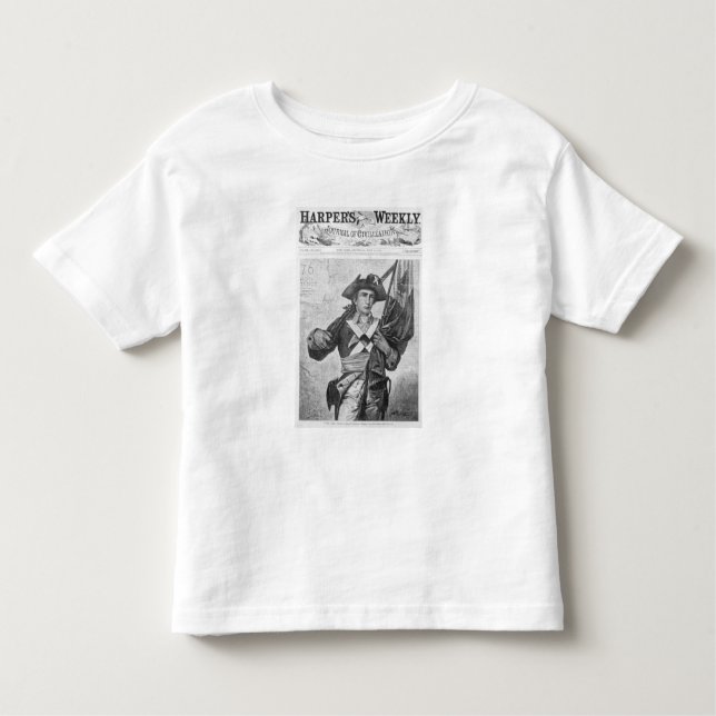 Camiseta De Bebé Soldado continental que sostiene una bandera del (Anverso)
