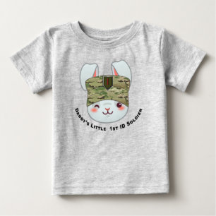 Camiseta De Bebé “Soldado de Papá con su 1ª ID”