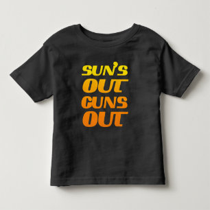 Camiseta De Bebé Soles Fuera Pistolas Fuera Fitness y Gimnasio