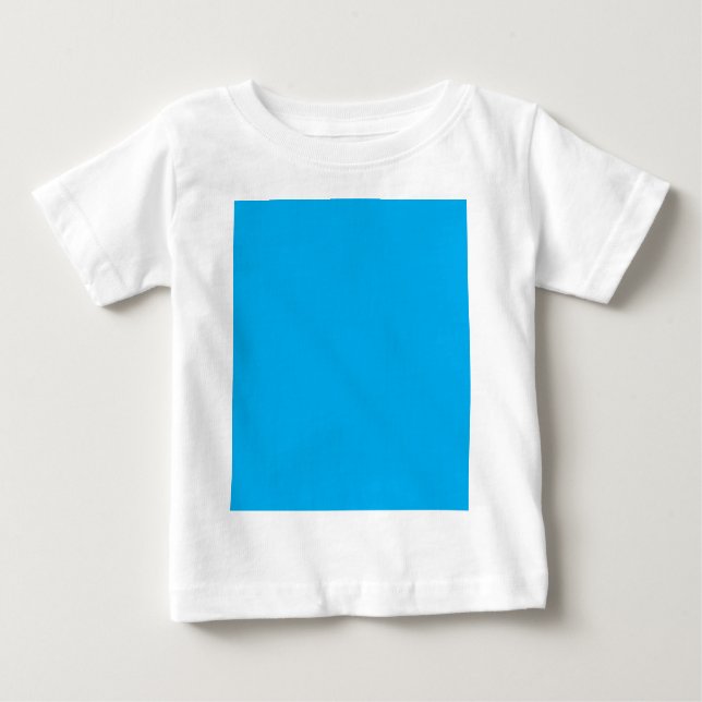 Camiseta De Bebé Solid Cyan Blue Background | Summer Minimal Style (Anverso)