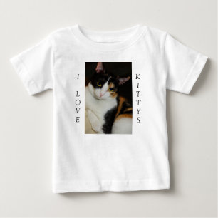 Camiseta De Bebé Sólo Colgando Por Aquí Amo A Los Kittys