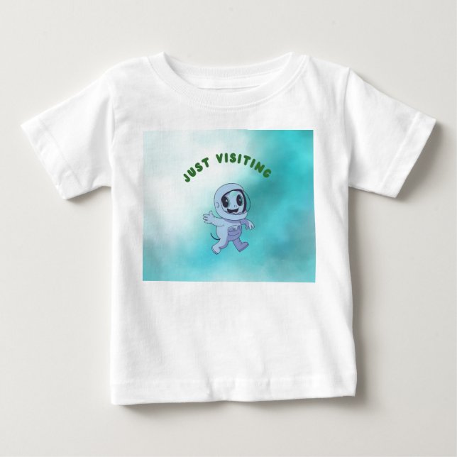 Camiseta De Bebé Solo de visita (Anverso)