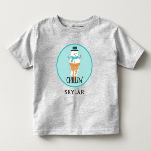 Camiseta De Bebé Solo el divertido invierno de la nieve de Snowman