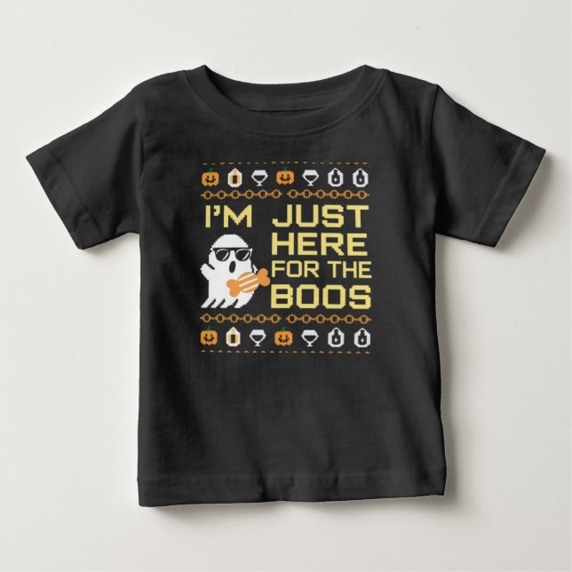 CAMISETA DE BEBÉ SOLO ESTOY AQUÍ PARA LOS BOOS (Anverso)
