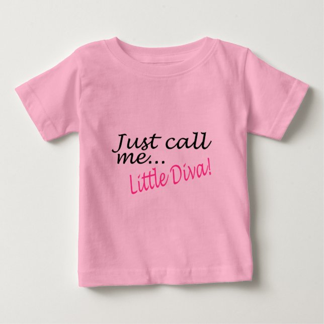 Camiseta De Bebé Solo llámame diva (Anverso)