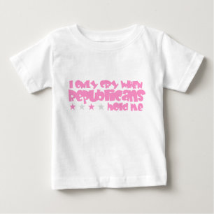 Camiseta De Bebé Sólo lloro cuando los republicanos me retienen