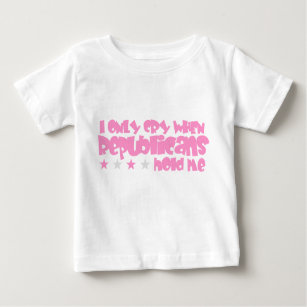 Camiseta De Bebé Sólo lloro cuando los republicanos me retienen