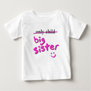Camiseta De Bebé Solo niño/hermana mayor
