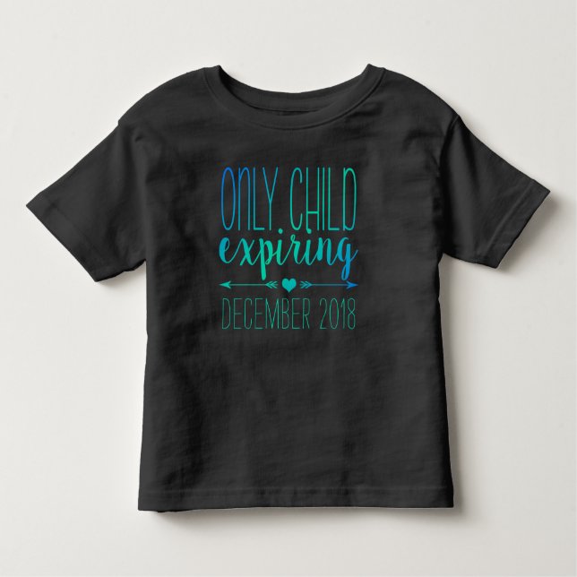 Camiseta De Bebé Solo niños que caducan - Navy y Turquoise Ombre (Anverso)