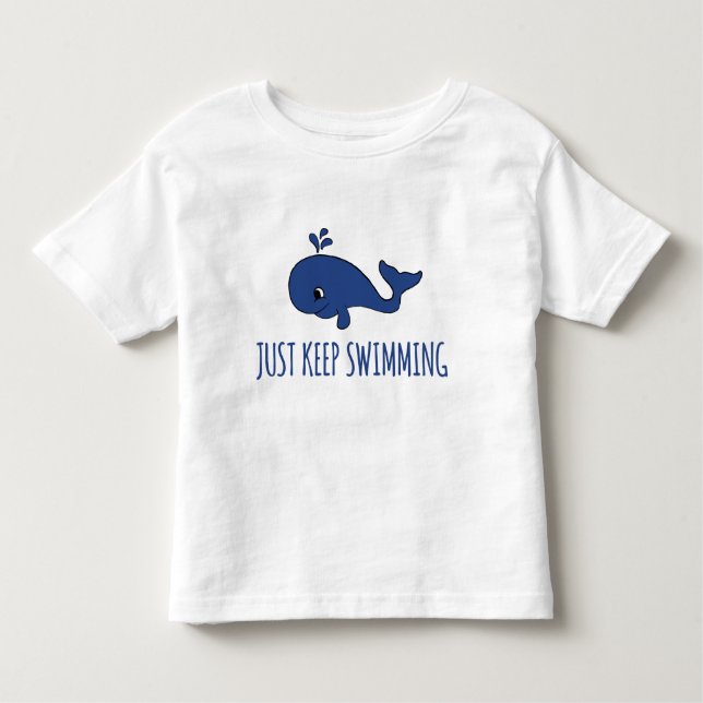 Camiseta De Bebé Sólo Sigue Nadando Ballena (Anverso)