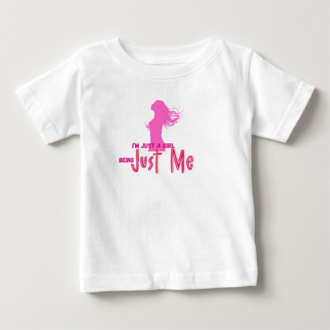 Camiseta De Bebé solo soy una chica (Anverso)