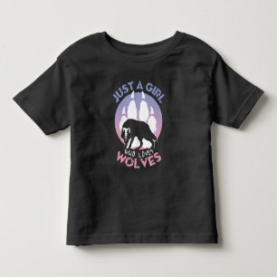 Camiseta De Bebé Sólo un chica que ama a los lobos