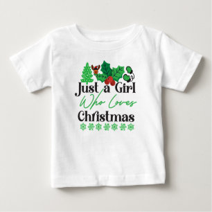 Camiseta De Bebé Solo un Chica que ama a los Navidades-42318