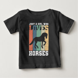 Camiseta De Bebé Sólo un chica que ama los caballos | Caballo retro