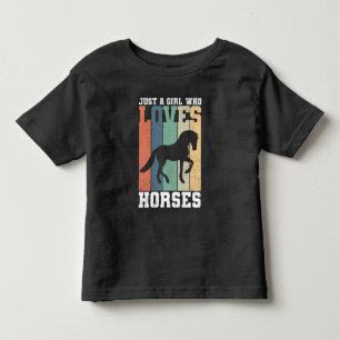 Camiseta De Bebé Sólo un chica que ama los caballos   Caballo retro
