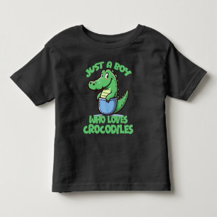 Camiseta De Bebé Solo un chico que ama los cocodrilos