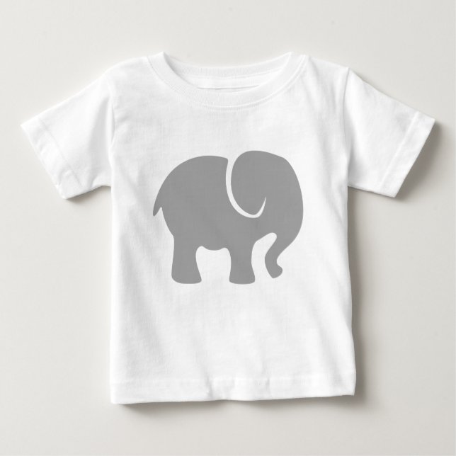 Camiseta De Bebé Sólo un elefante gris (Anverso)