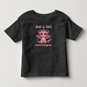 Camiseta De Bebé Sólo una chica que ama a los dragones