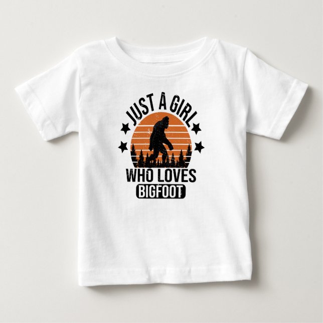 Camiseta De Bebé Solo Una Chica Que Ama Bigfoot Divertido Sasquatch (Anverso)