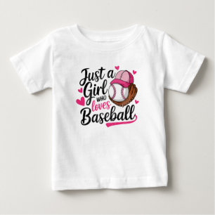 Camiseta De Bebé Solo una chica que ama el béisbol