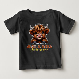 Camiseta De Bebé Sólo Una Chica Que Ama Regalo De Amante De Vaca De