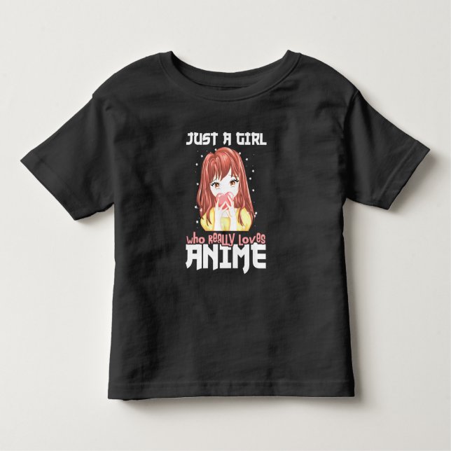 Camiseta De Bebé Sólo una chica que realmente ama el anime (Anverso)