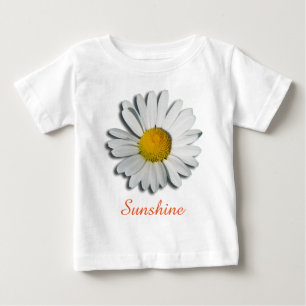 Camiseta De Bebé Sólo una flor de Margarita + tu texto e ideas