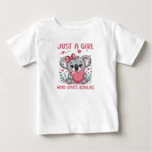 Camiseta De Bebé Solo Una Niña Que Ama A Los Koalas Niños