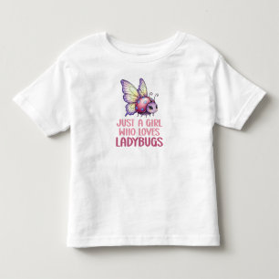 Camiseta De Bebé Solo Una Niña Que Ama Las Mariquitas Niños