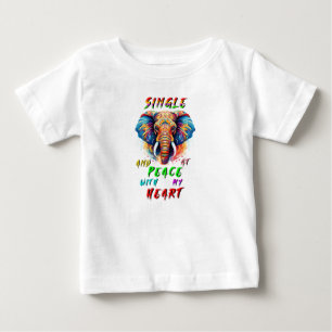 Camiseta De Bebé Soltera y en paz con mi corazón