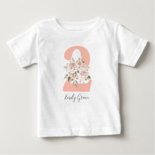 Camiseta De Bebé Sombreado floral rústico por Chic Rosas Fiesta de