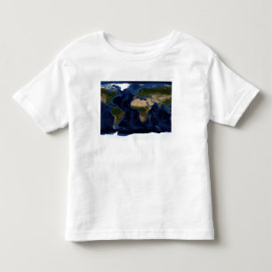 Camiseta De Bebé Sombreado topográfico y batimétrico de tierra comp