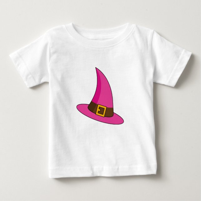 Camiseta De Bebé Sombrero de Bruja Rosa (Anverso)