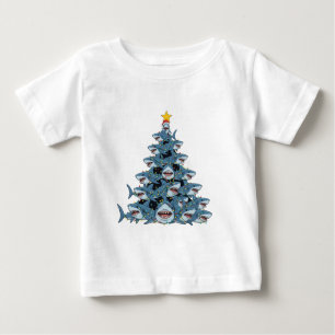 Camiseta De Bebé Sombrero de Santa Claus de árbol de Navidad de tib