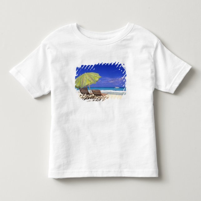 Camiseta De Bebé Sombrilla de playa, Abaco, Bahamas (Anverso)