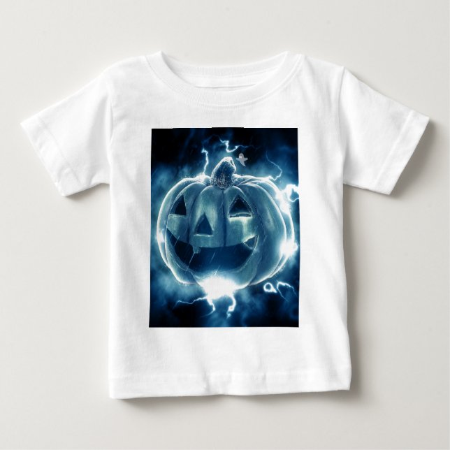 Camiseta De Bebé Sombrío Jack-o-Lantern (Anverso)