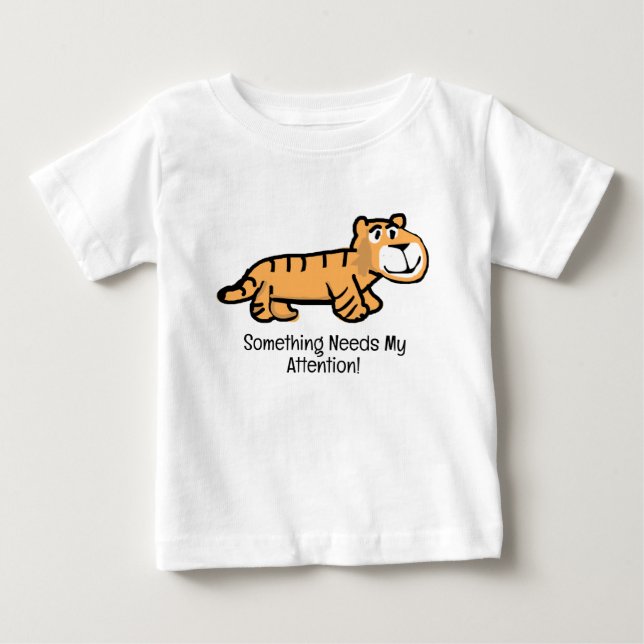 Camiseta De Bebé Something needs my attention (Anverso)