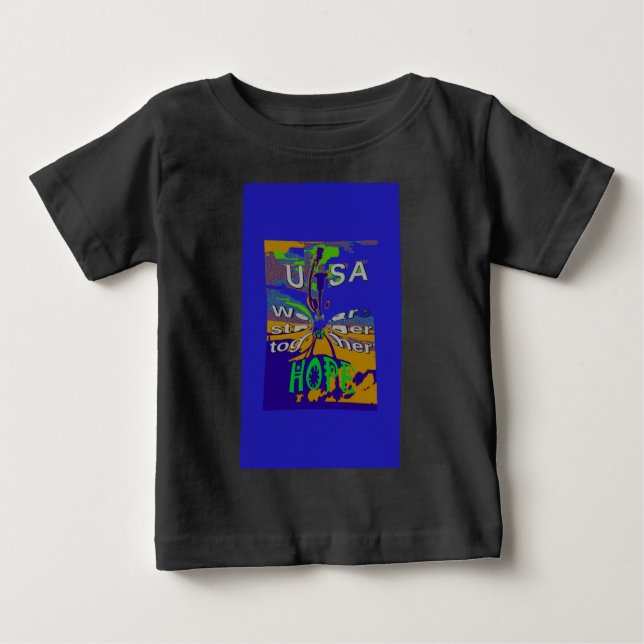 Camiseta De Bebé Somos más fuertes juntos divertidos USA Hope patró (Anverso)